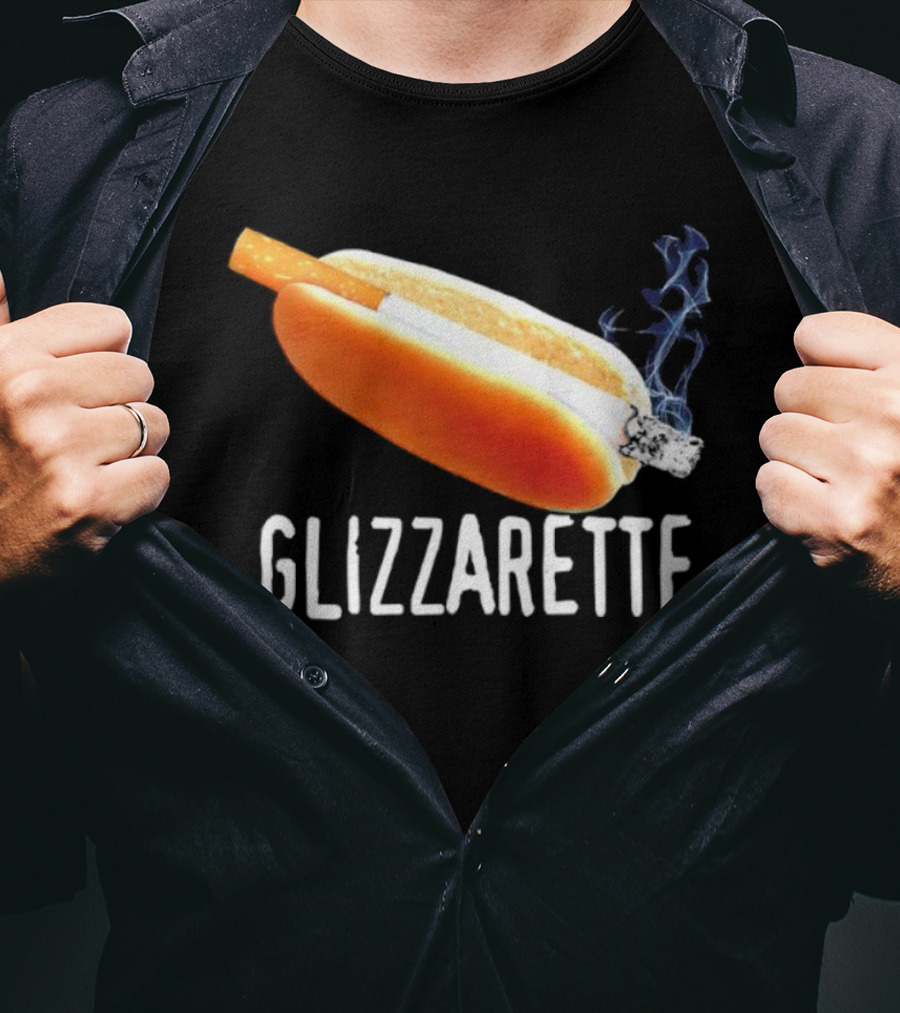 Glizzarette Hot Dog Cigarette Fusion Humor Novelty T-Shirt