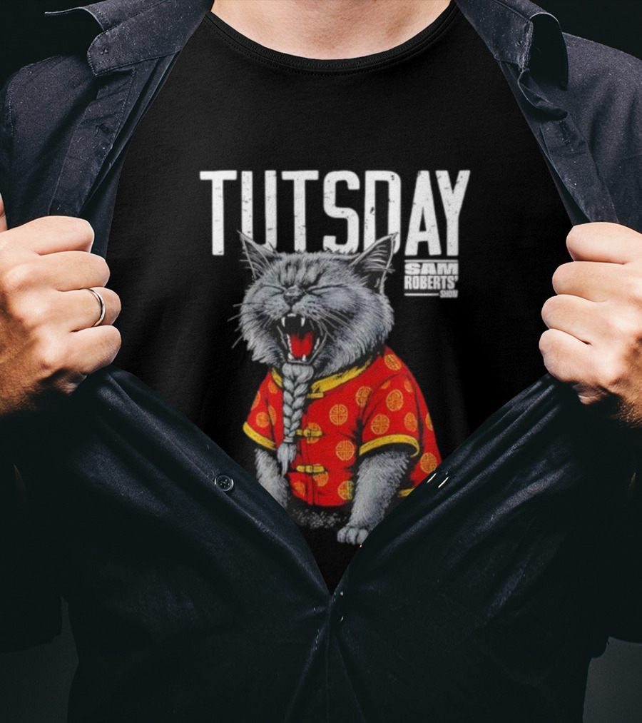 Tutsday Sam Roberts Show Cat Chinese Outfit T-Shirt