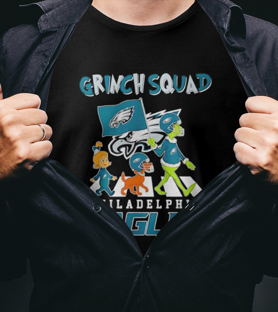 Grinch Squad Philadelphia Eagles Family Walk T-Shirt