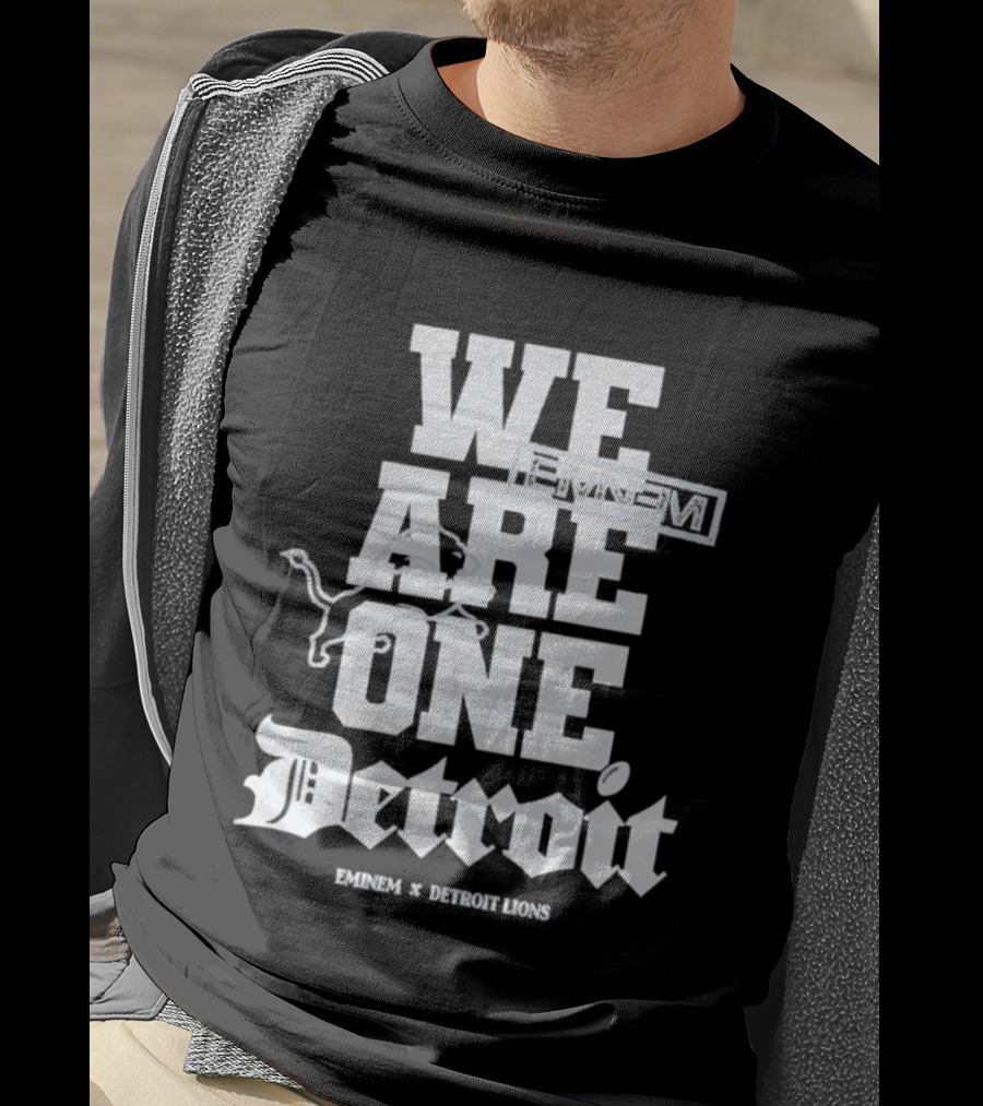 We Are One Detroit Eminem Lions Collaboration T-Shirt