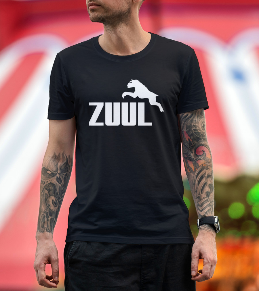 Zuul Ghostbusters Jumping Dog Parody T-Shirt