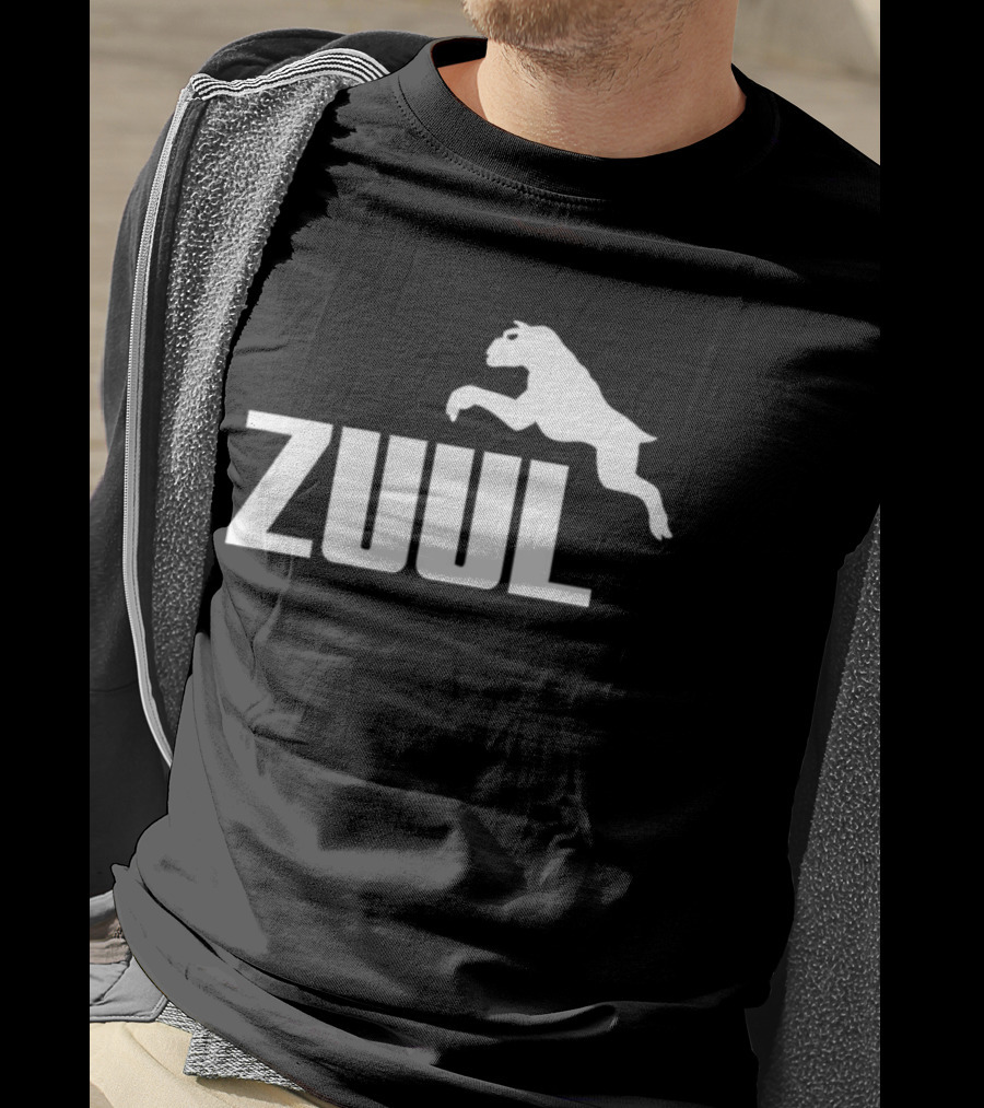 Zuul Ghostbusters Jumping Dog Parody T-Shirt