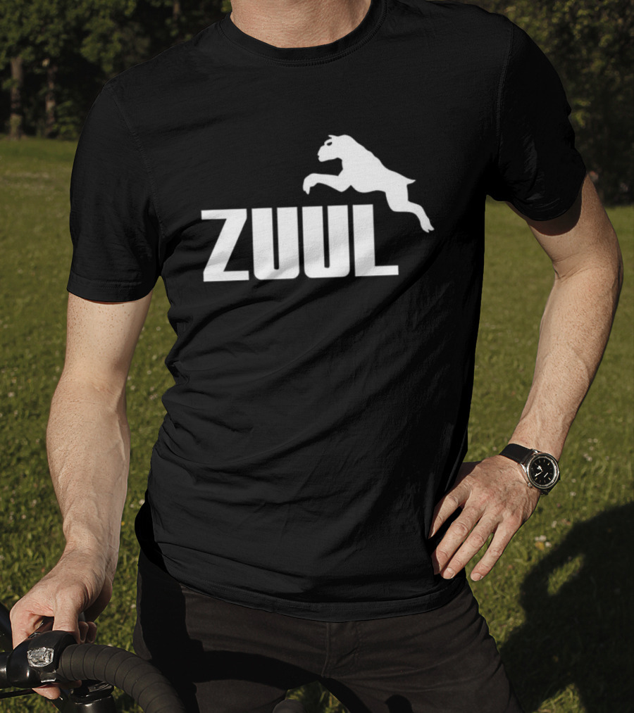 Zuul Ghostbusters Jumping Dog Parody T-Shirt
