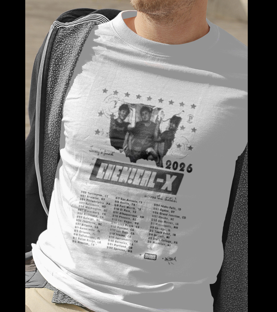 Chemical-X 2026 Across The States Tour Dates And Locations T-Shirt