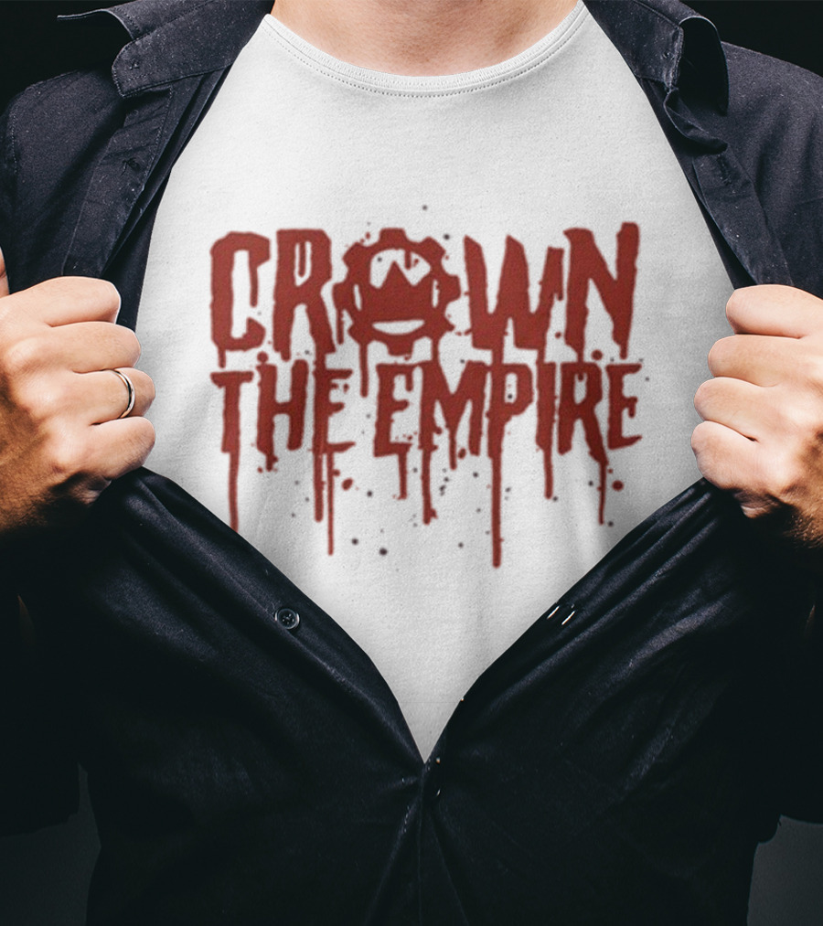 Crown The Empire Dripping Red Text Band Merch T-Shirt