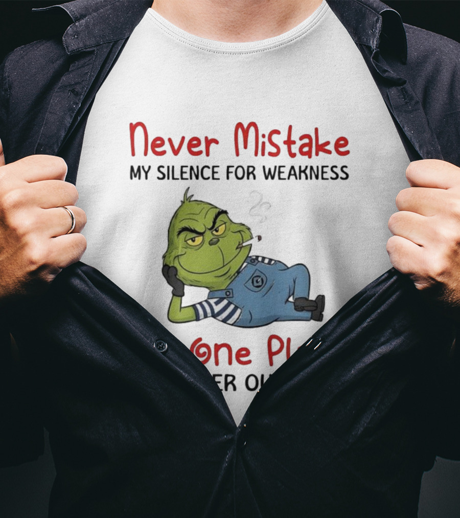 Minion Grinch Never Mistake My Silence No One Plans A Murder Out Loud T-Shirt