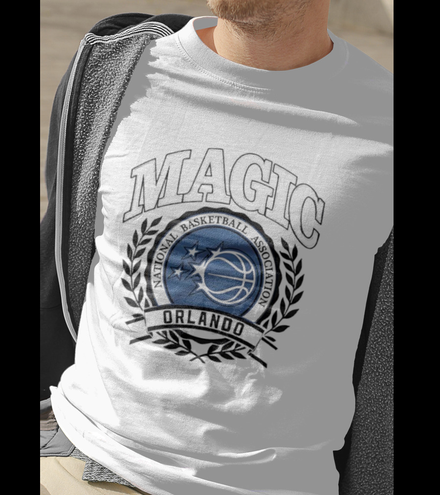 Magic Basketball Orlando Crest Stars Emblem T-Shirt