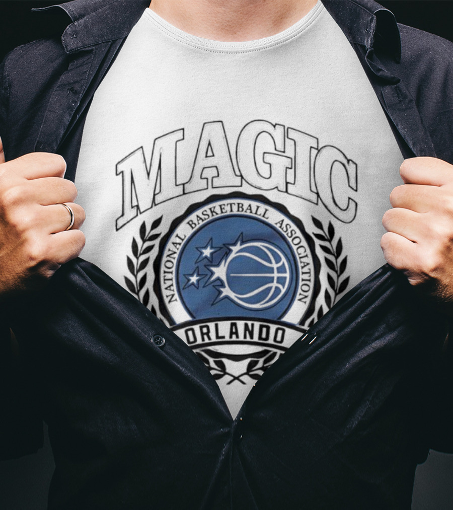 Magic Basketball Orlando Crest Stars Emblem T-Shirt