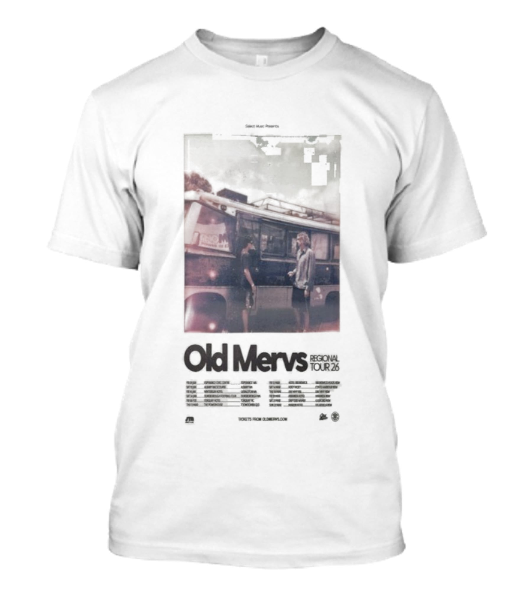 Old Mervs 2026 Regional Tour Bus Scene Retro Style T-Shirt