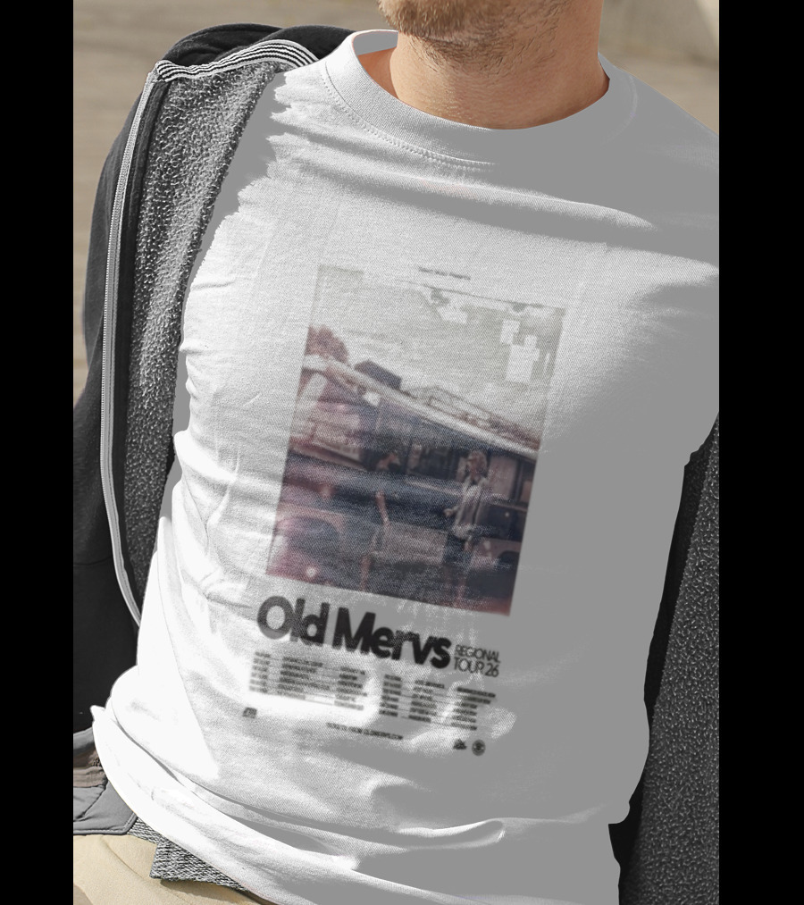 Old Mervs 2026 Regional Tour Bus Scene Retro Style T-Shirt