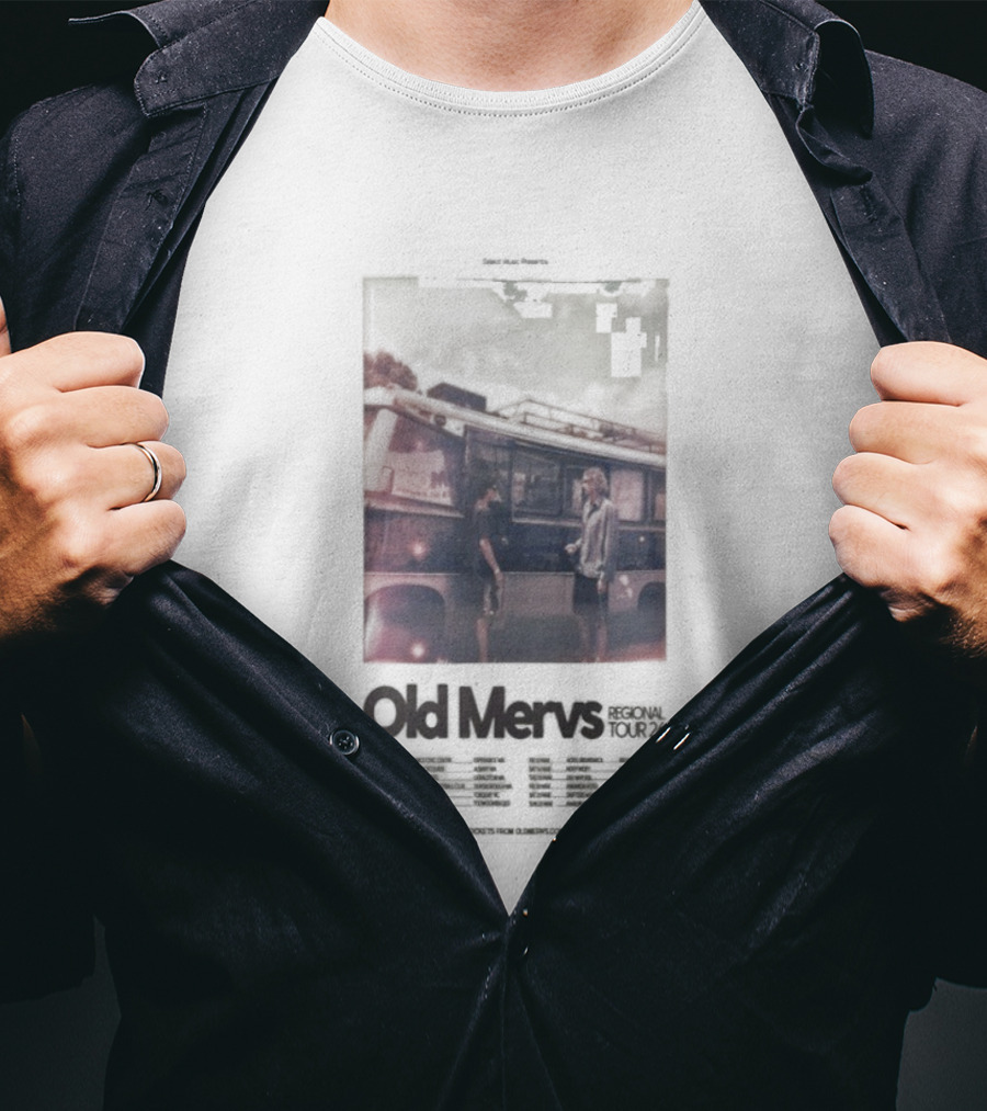 Old Mervs 2026 Regional Tour Bus Scene Retro Style T-Shirt