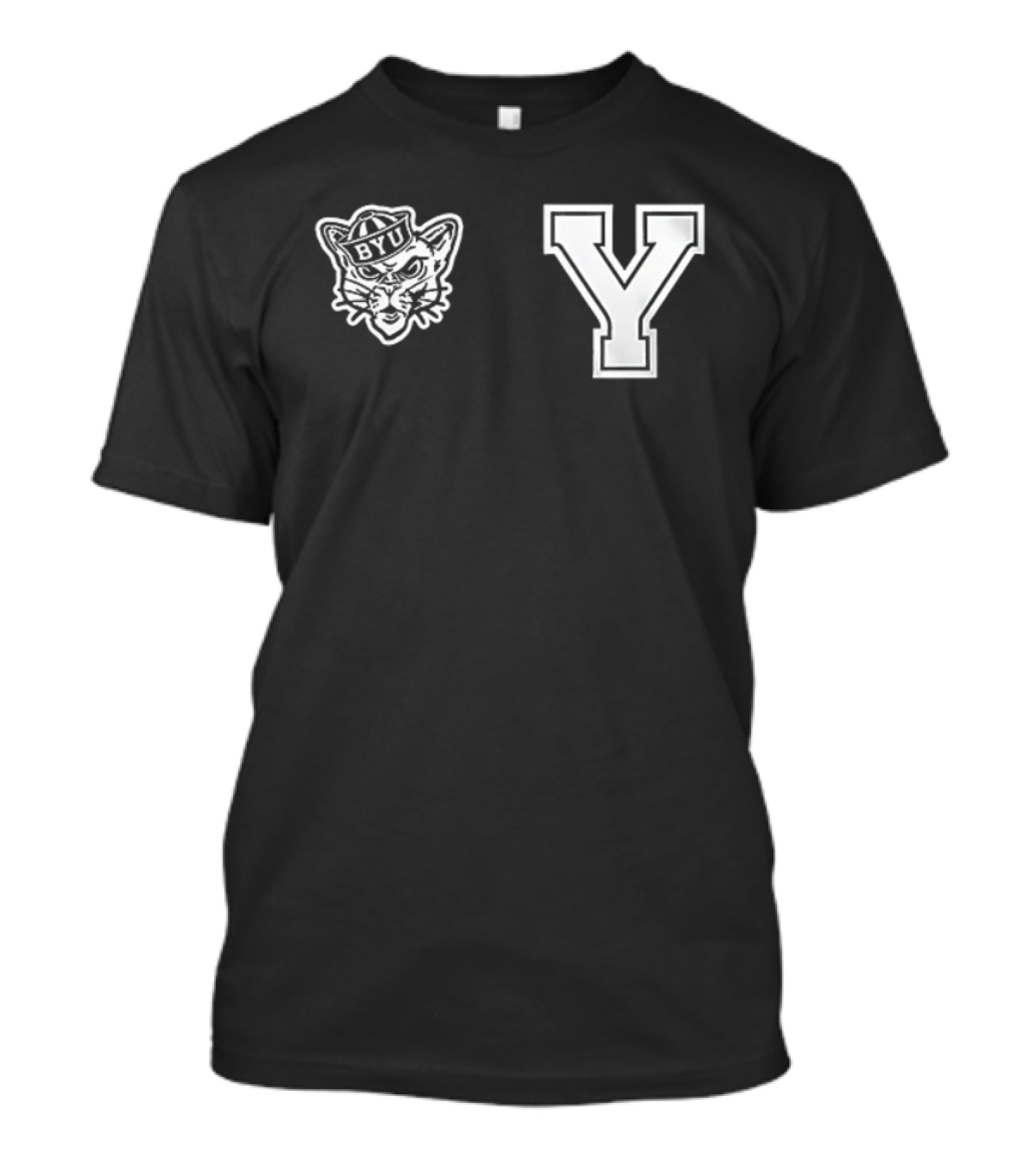 BYU Cougars Brigham Young University Mascot Cosmo Y Logo T-Shirt