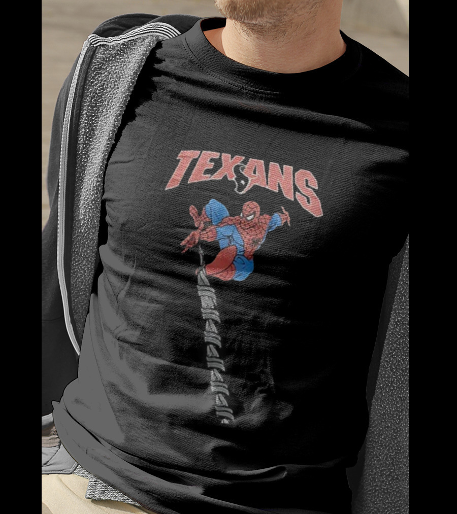 Texans Amazing Spider Man Comic Character Collaboration T-Shirt