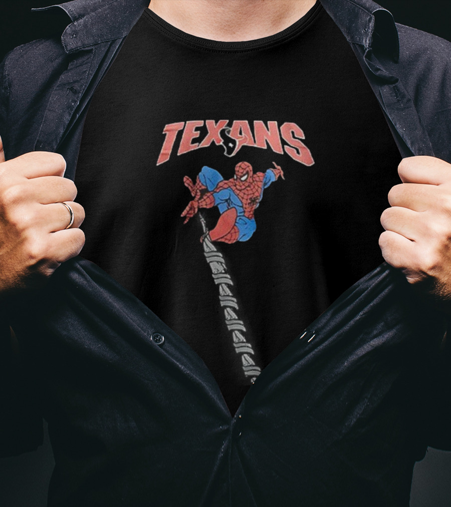 Texans Amazing Spider Man Comic Character Collaboration T-Shirt