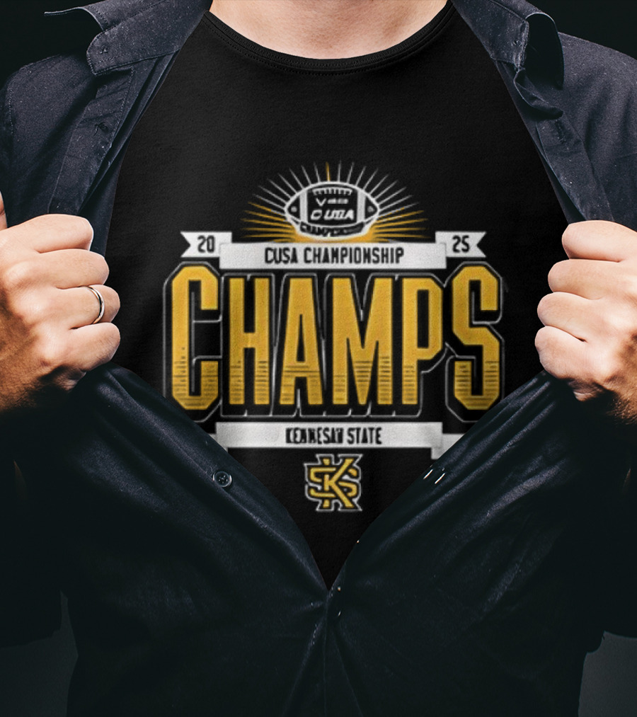 Kennesaw State University Owls CUSA Champions Victory T-Shirt