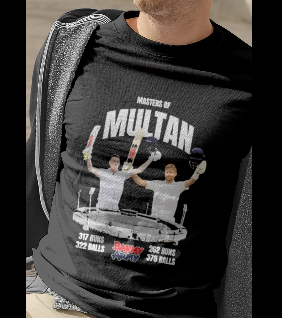 Barmy Army Masters Of Multan 357 Runs 202 Balls 206 Runs 376 Balls T-Shirt