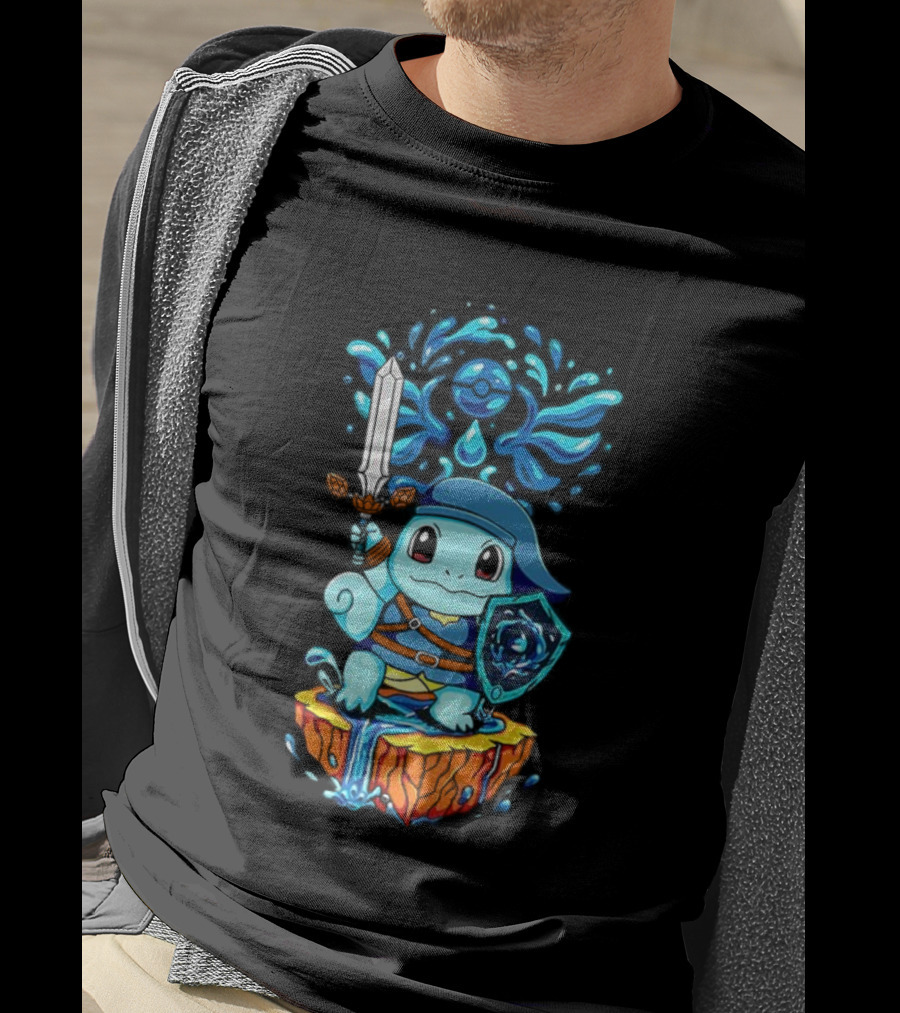 Legend Of Water Squirtle Pokémon Meets The Legend Of Zelda Fusion T-Shirt