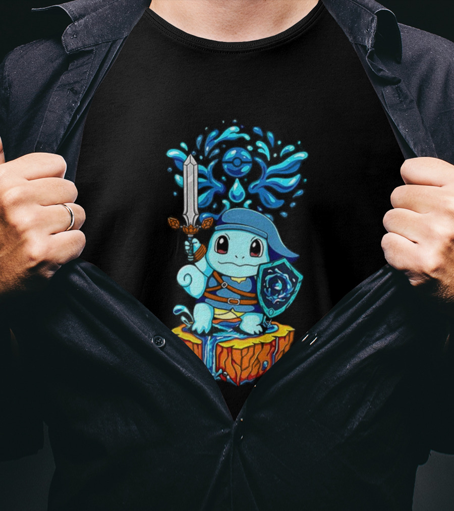 Legend Of Water Squirtle Pokémon Meets The Legend Of Zelda Fusion T-Shirt