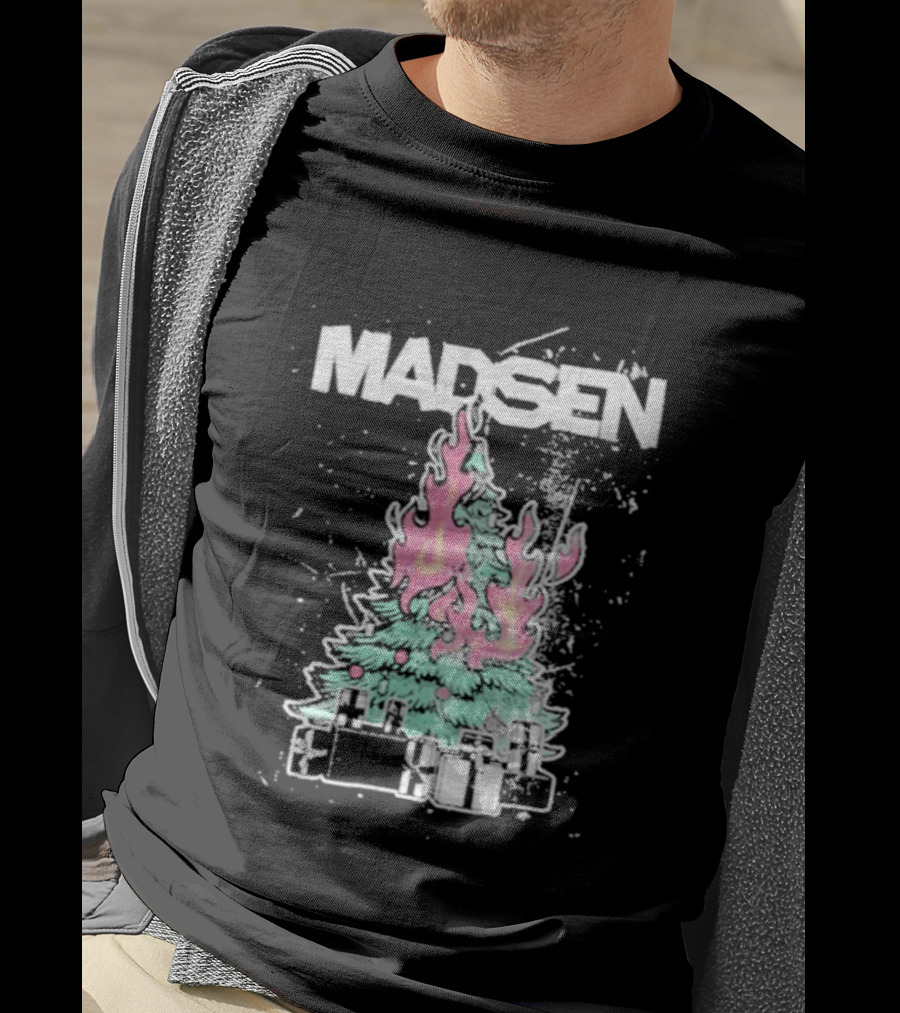 Madsen Flaming Christmas Tree XMAS T-Shirt