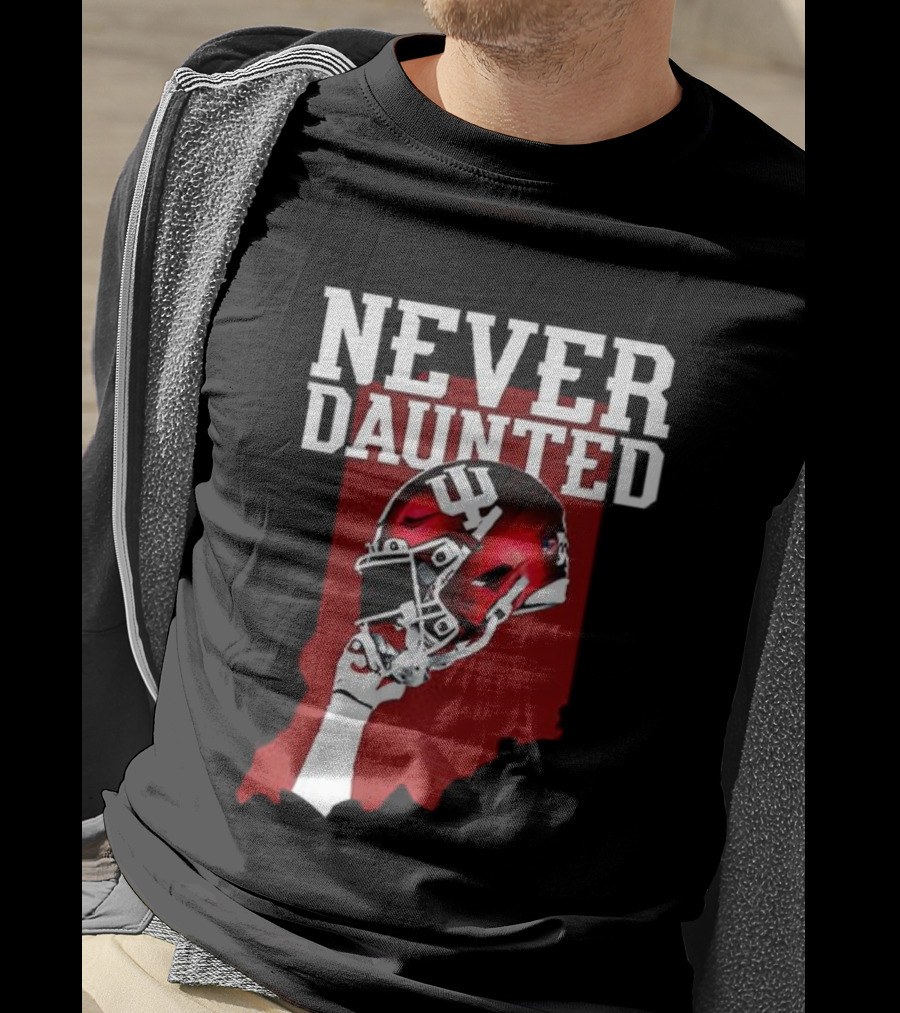 Never Daunted Indiana Hoosiers Football Helmet Pride T-Shirt