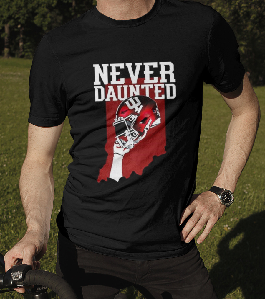 Never Daunted Indiana Hoosiers Football Helmet Pride T-Shirt