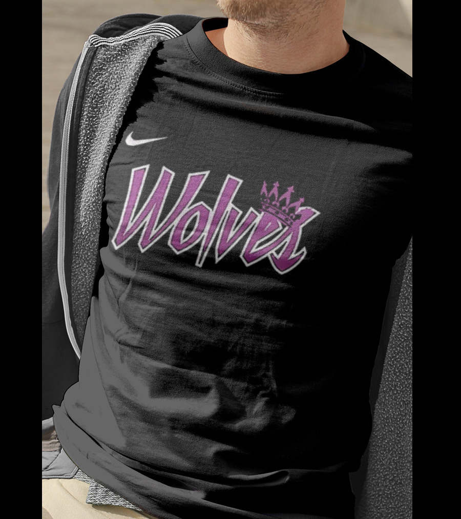 Nike Wolves Purple Crown Minnesota Timberwolves T-Shirt