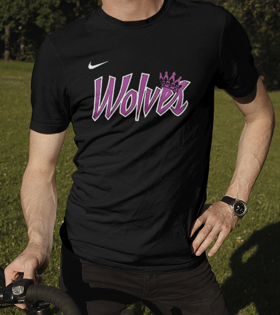 Nike Wolves Purple Crown Minnesota Timberwolves T-Shirt