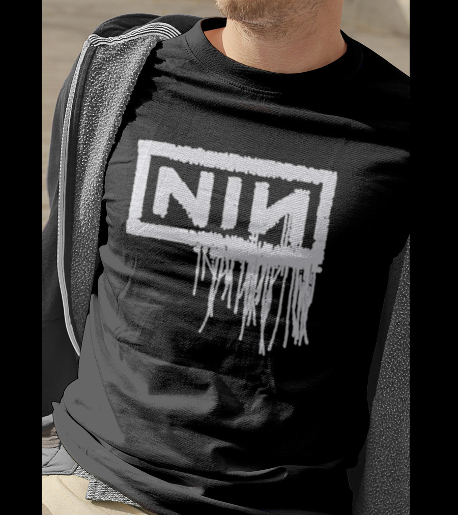Nine Inch Nails NIN With Teeth Dripping Logo 20th Anniversary T-Shirt