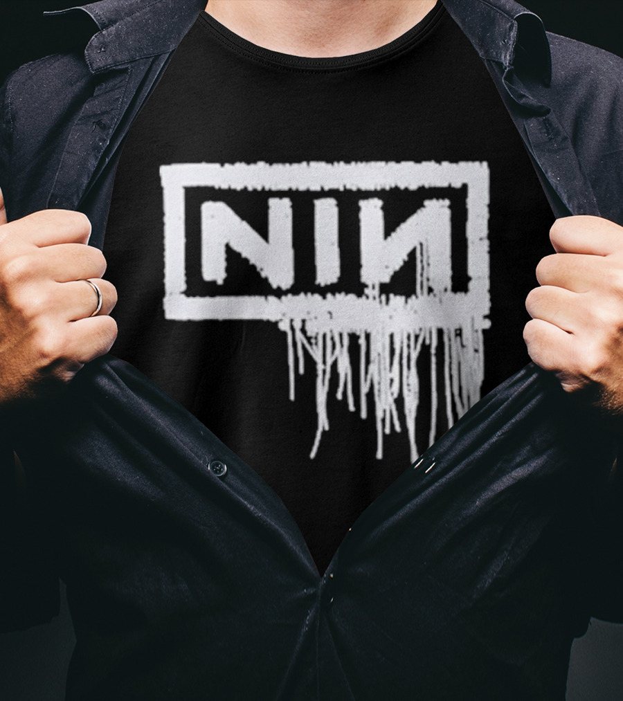 Nine Inch Nails NIN With Teeth Dripping Logo 20th Anniversary T-Shirt