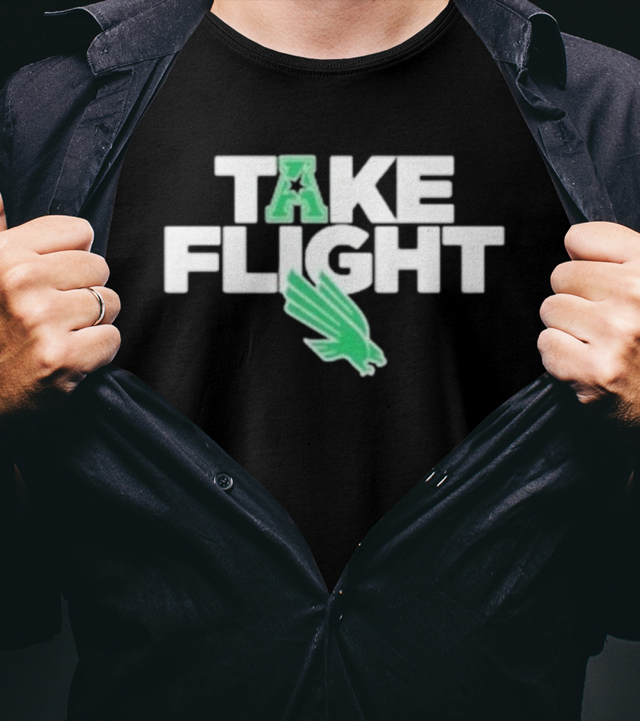 North Texas Mean Green Take Flight Conference USA Eagle T-Shirt