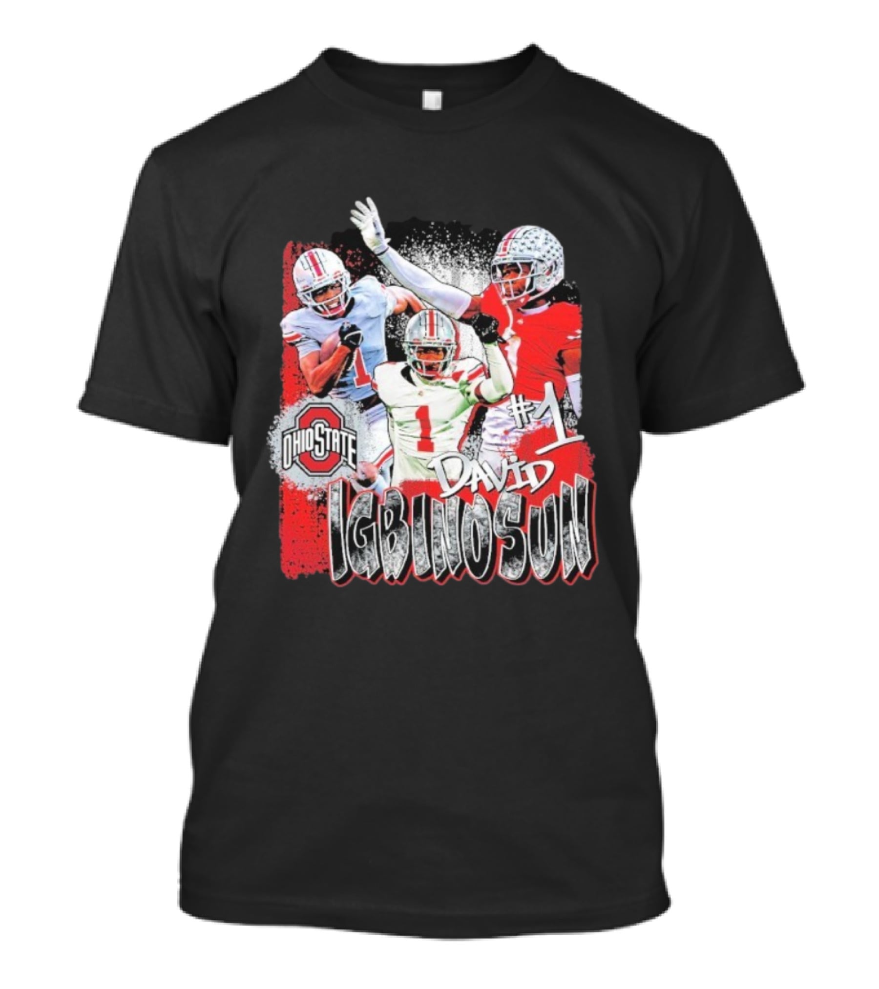 Ohio State Buckeyes Davison Igbinosun #1 Highlight Football Fan Gear T-Shirt