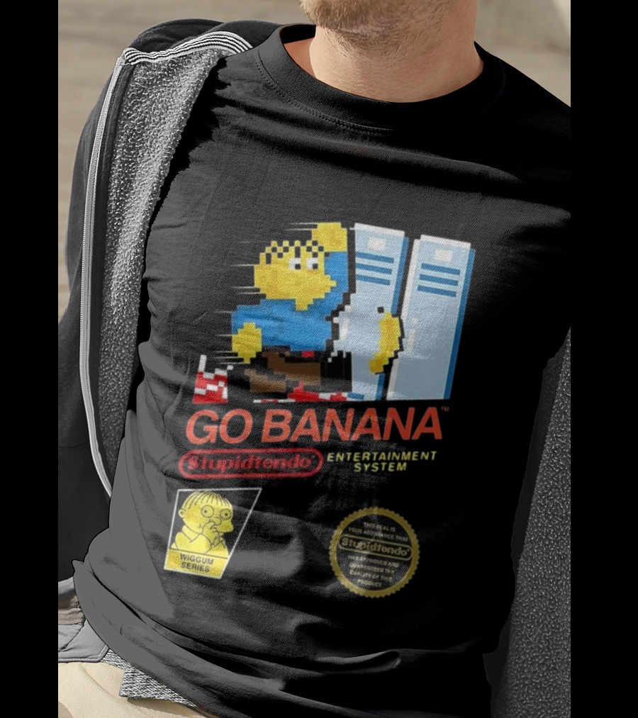 Go Banana Stupidtendo Entertainment System 8-Bit Wiggum Series T-Shirt