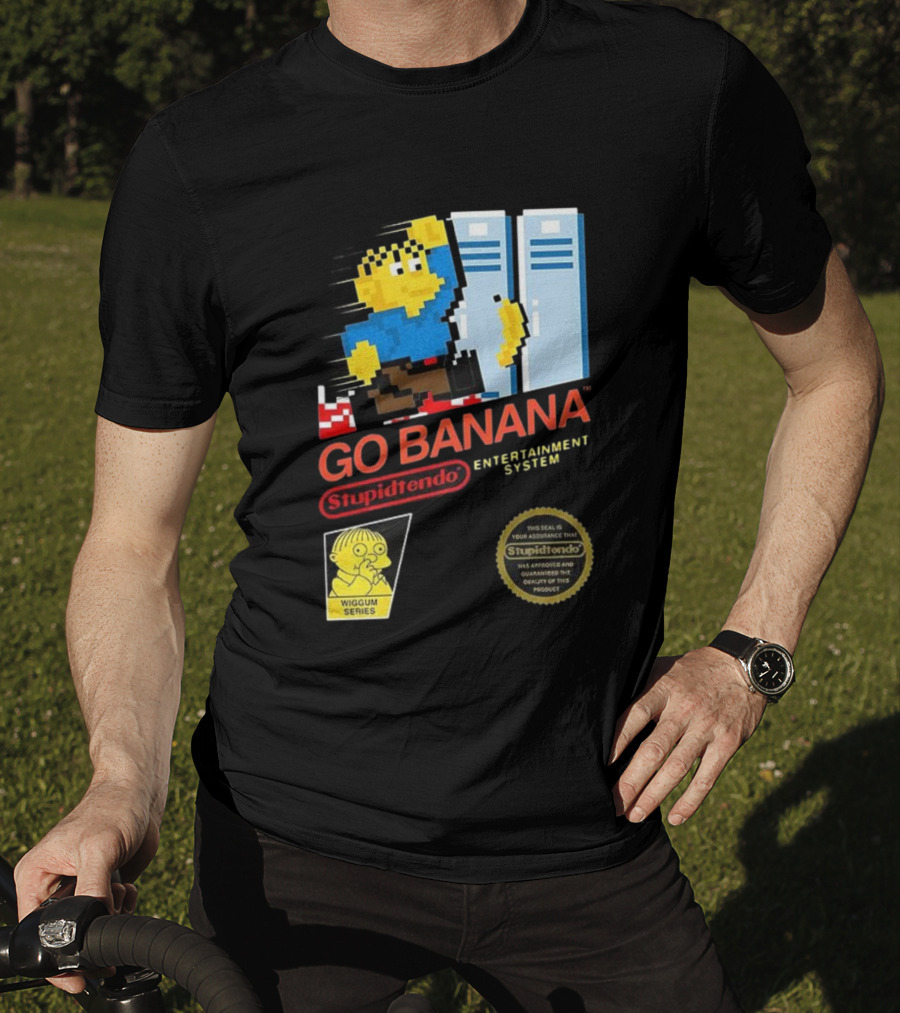 Go Banana Stupidtendo Entertainment System 8-Bit Wiggum Series T-Shirt
