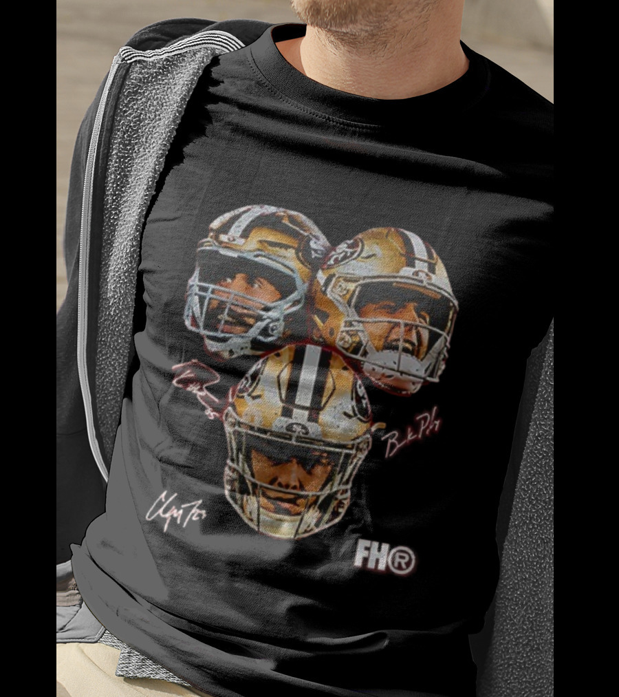 San Francisco 49ers Big 3 Faces Signatures FH® 49er Faithful T-Shirt