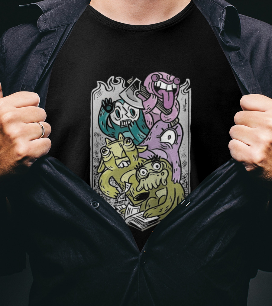 Starkid Lords In Black Colorful Monsters T-Shirt