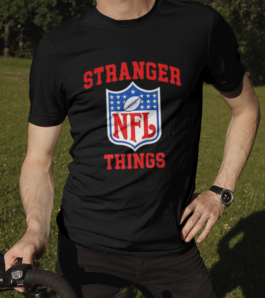 Stranger Things NFL Mashup Collaboration Sports Fans Nostalgia Apparel T-Shirt