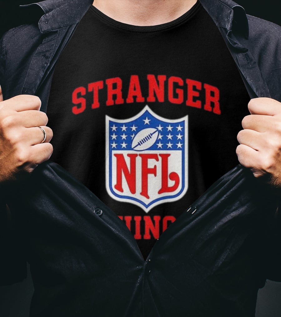 Stranger Things NFL Mashup Collaboration Sports Fans Nostalgia Apparel T-Shirt