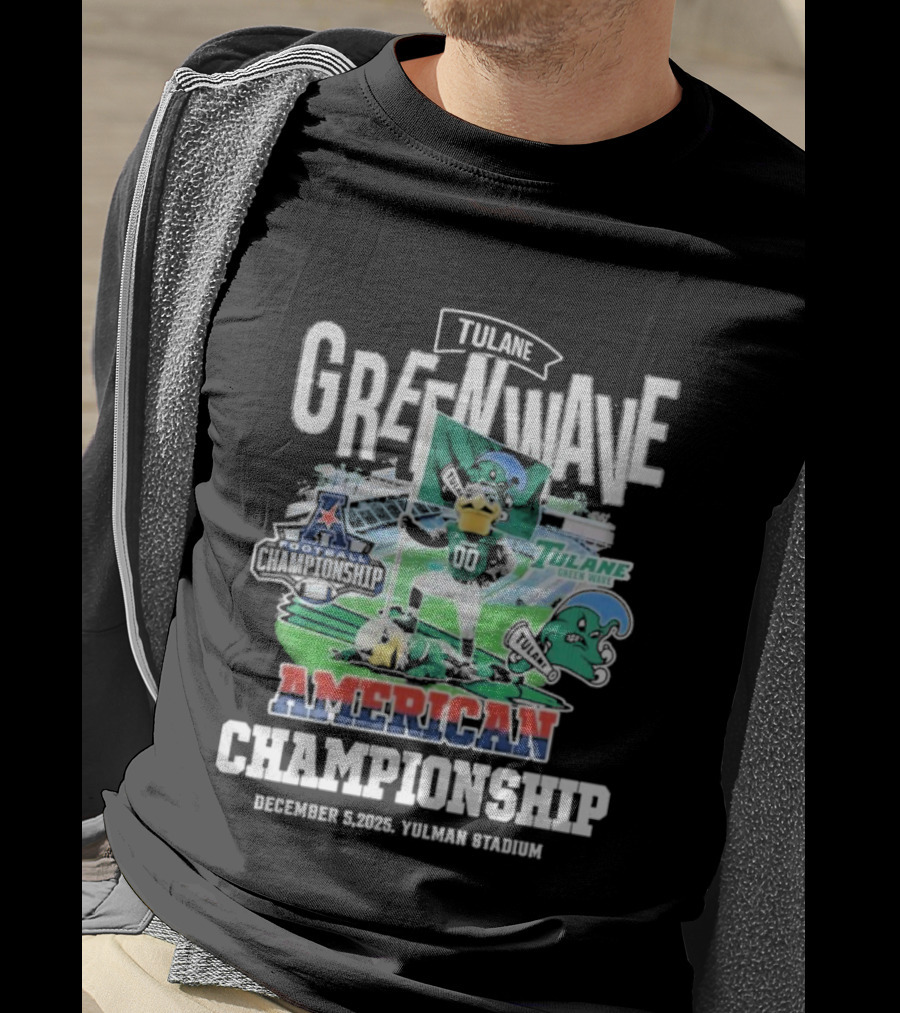 Tulane Green Wave American Championship Football December 2025 Tulane Stadium T-Shirt