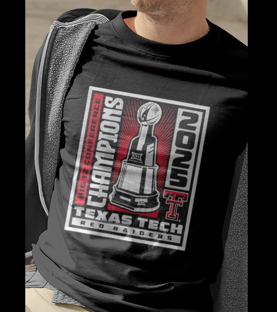Texas Tech Red Raiders 2025 Big 12 Conference Champions Trophy Winner T-Shirt