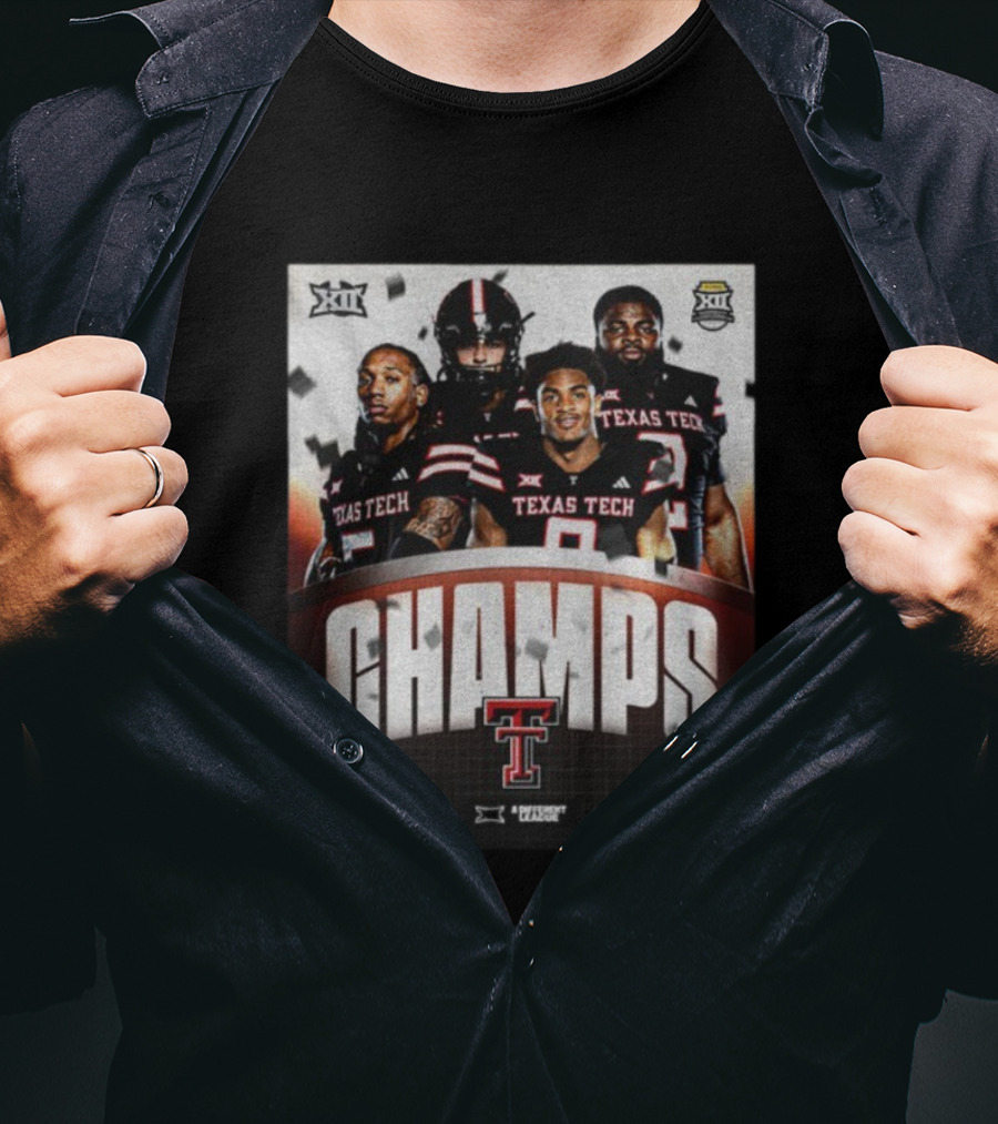 Texas Tech Big 12 Champs 2025 Football Victory Celebration T-Shirt