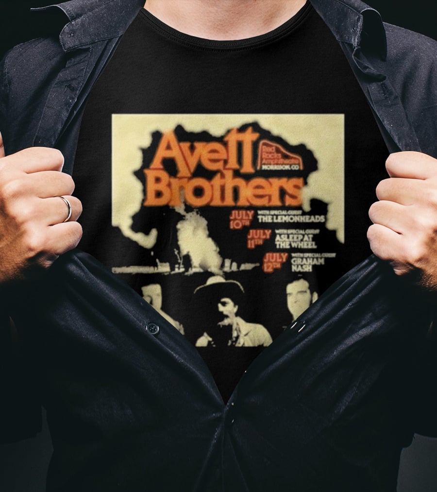 Avett Brothers Red Rocks Amphitheatre Morrison CO July 10-12 2026 Concert Dates T-Shirt
