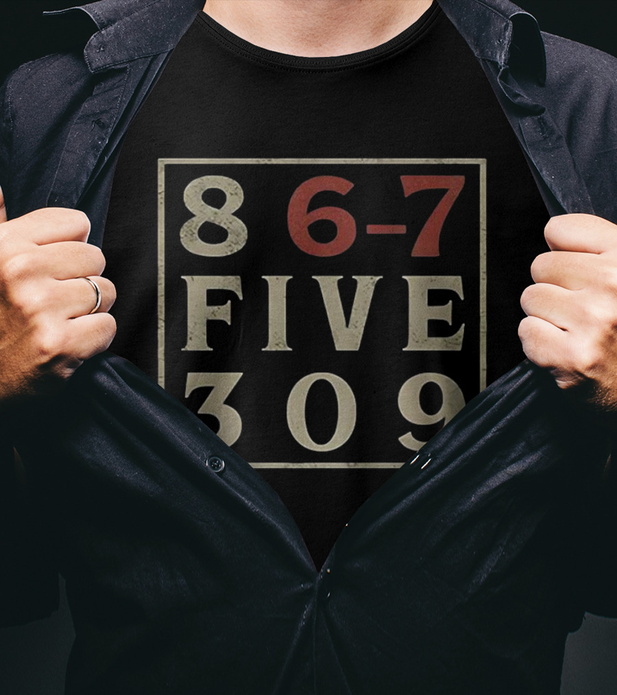 8 6 7 5 3 0 9 FIVE Jenny Retro Fan Favorite T-Shirt