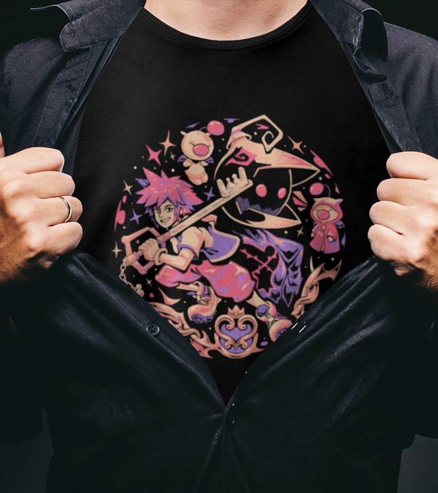Arigatees Studio Hearts In Balance Keyblade Kingdom Courage Adventure T-Shirt