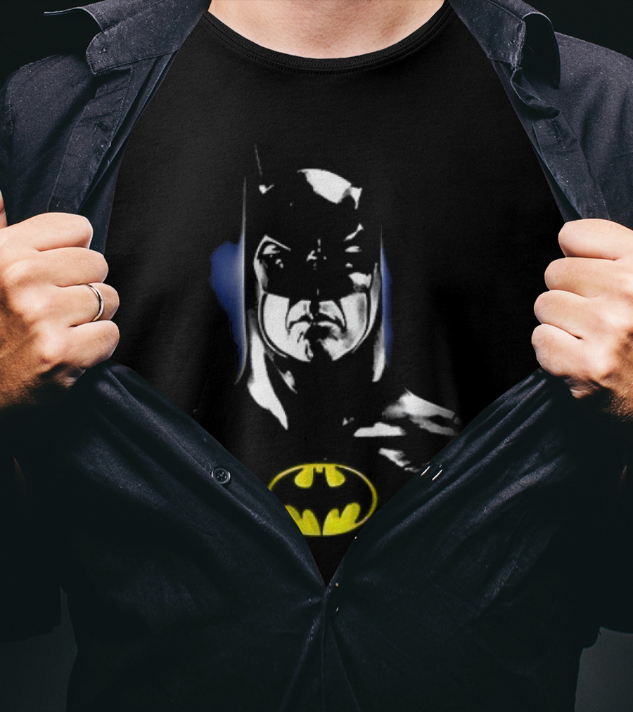 Batman Keaton Vintage Portrait Retro Style T-Shirt