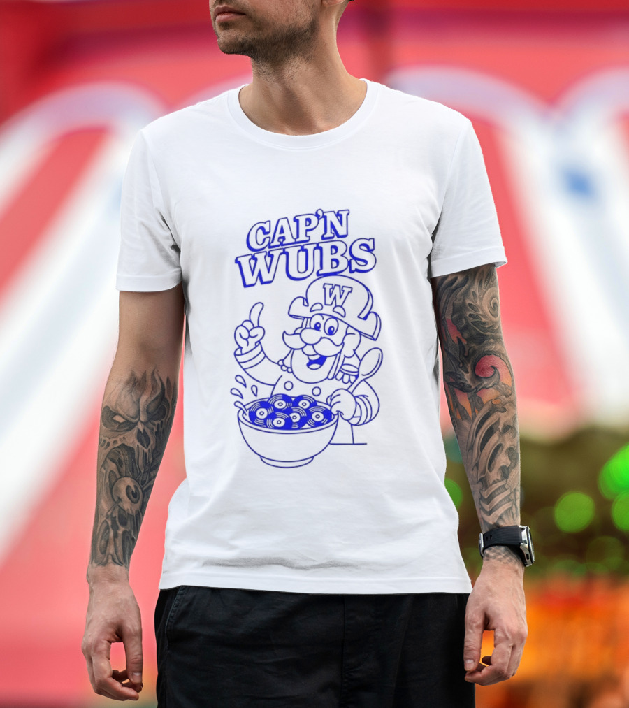 Cap’n Wubs Cartoon Character With Cereal Bowl T-Shirt