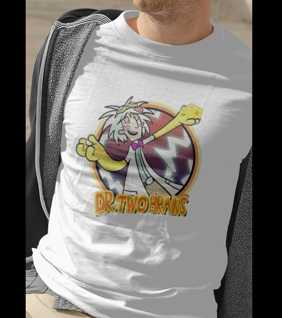 Dr Two Brains Character Cheese Lover T-Shirt