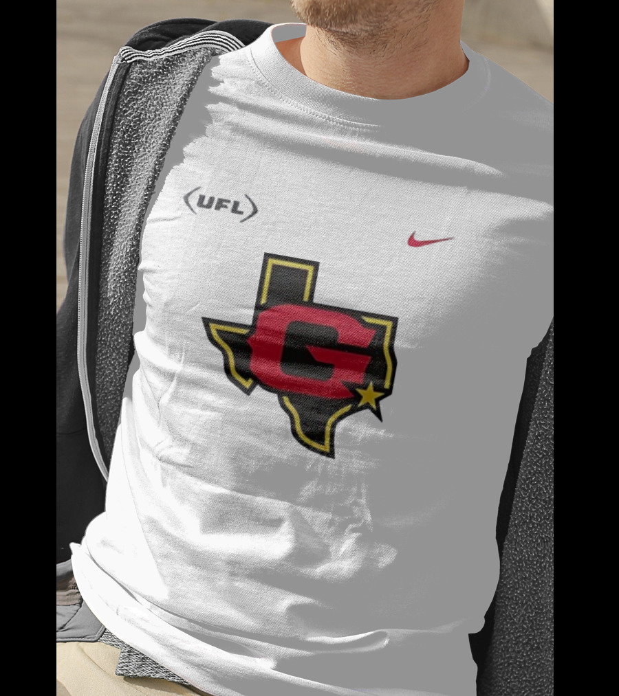 Houston Gamblers USFL Nike Texas Map Star T-Shirt