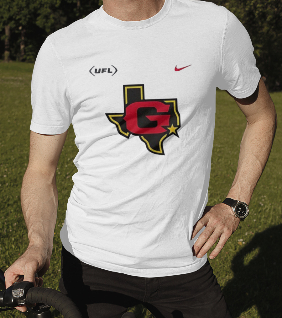 Houston Gamblers USFL Nike Texas Map Star T-Shirt