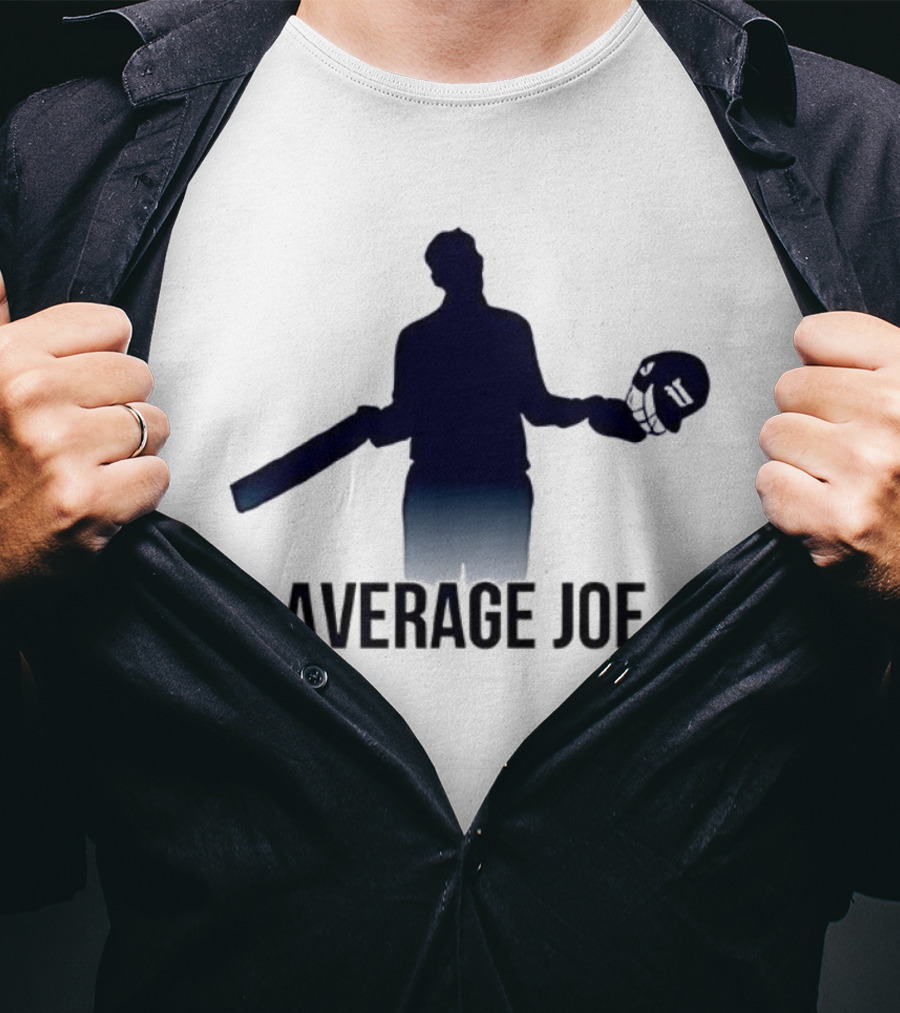Joe Root Average Joe Cricket Bat Helmet Silhouette T-Shirt