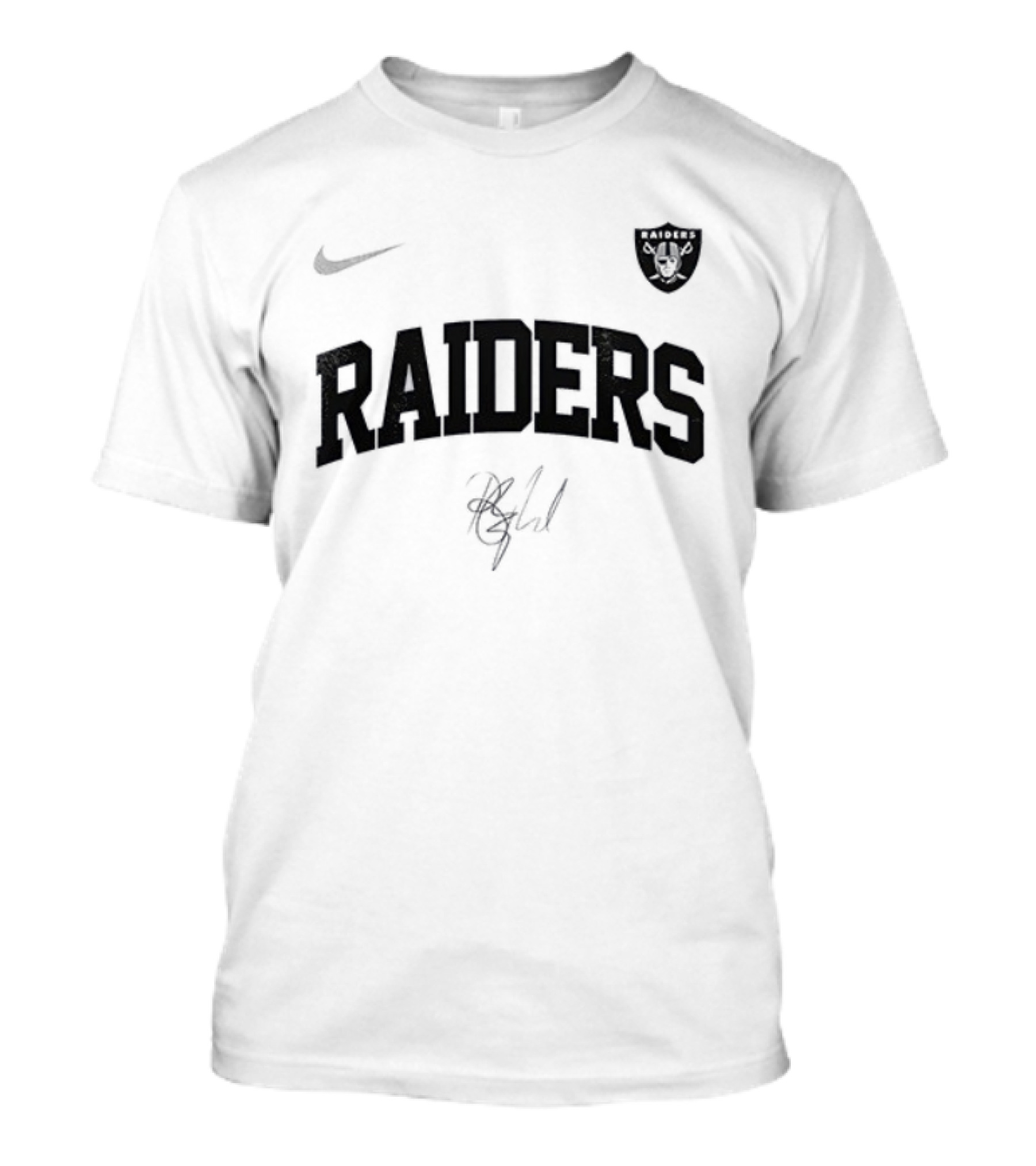 Las Vegas Raiders Barry Manilow Signature Once Before I Go T-Shirt